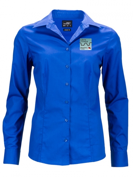 Damen Bluse Langarm, inkl. Druck
